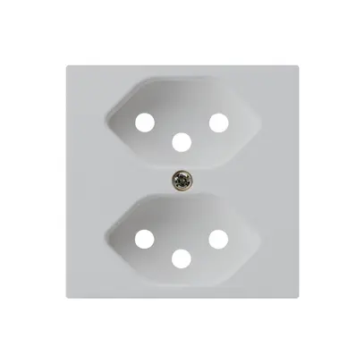 Placca frontale kallysto 2×T13 60×60mm grigio chiaro per presa 2×T13 