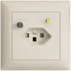 UP-Steckdose EDIZIOdue T23 FI 30mA FMI, shutter, crema 