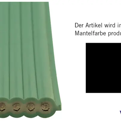 Cavo piatto Woertz Power 5×2.5 mm² senza alogeni nero B2ca 