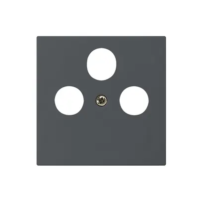 Placca frontale kallysto antracite per R/TV/SAT 60×60mm 