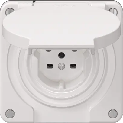 Presa NEVO N.CO, 1×T15, IP21, bianco 