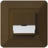 Tasto di suoneria INC A/1L kallysto.trend marrone con porta-etichetta 37×15mm 