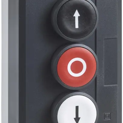Tasto AP Schneider Electric 3 elementi 1Ch bi/1R ro/1Ch nero 