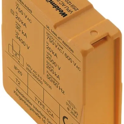 Scaricatore di ricambio Weidmüller VPU AC II 0 750/35 