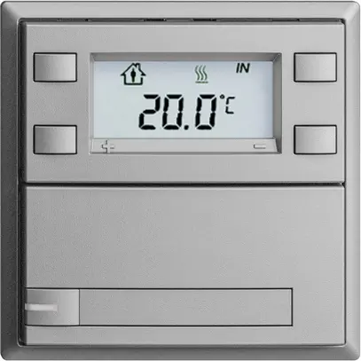 Pulsante RTH INC KNX 1×EDIZIOdue F silver, con carta+LED RGB 