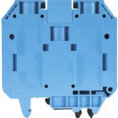 Morsetto passaggio componibile WKN 10mm² 124A 2×vite 1 piano guida TH35/G32 blc 