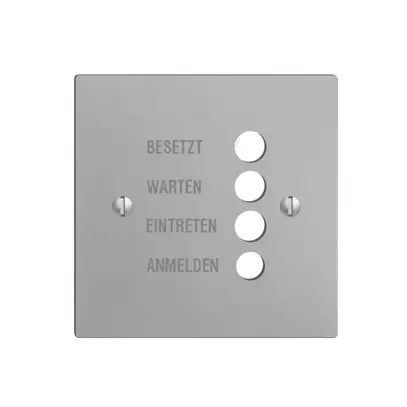 Plaque frontale EDIZIOdue silver allemand 