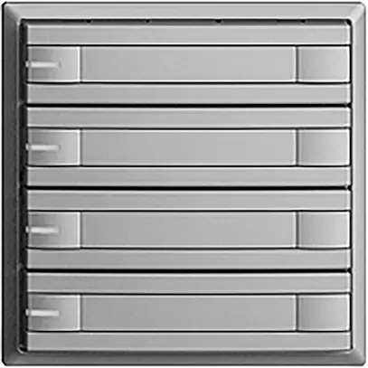 Poussoir ENC KNX 4× EDIZIOdue silver RGB avec LED avec insert papier 