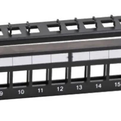Panneau de distribution 19" INFRALAN 24-Port Keystone vide blindé 1UH, noir 