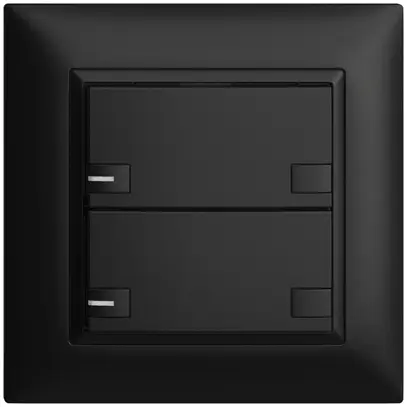 Poussoir ENC KNX 2× EDIZIOdue colore noir RGB avec LED 