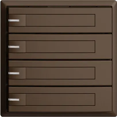 Poussoir KNX RGB EDUE, 250mW, a.LED RGB, a.papier, 4×poussoir, 1×touche, cof 