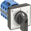 Interruttore rotativo INS K&N, 20A/690V 3L, manopola ne, 48×48mm, Ø6mm, "1-0-2" 