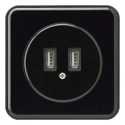 Presa USB INC basico C 2400mA nero 