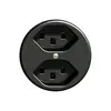 Prise FH 2×T23 16A noir avec bornes enf. 