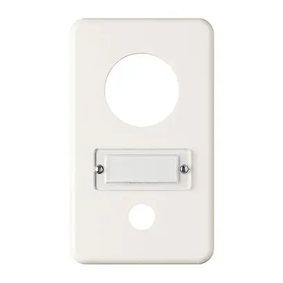 Placca di cop.grd.I-I bianco con porta-etichetta 