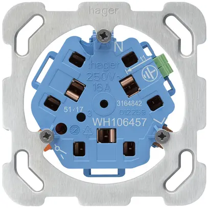 Intérieur pour prise Hager 3×T13/23 1×S F 