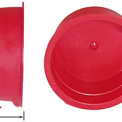 Bouchon de fermeture PE pour tube de protection 50mm rouge 