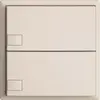 Poussoir ENC KNX 2× EDIZIOdue crema RGB sans LED 