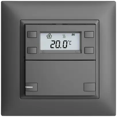 Pulsante RTH INC KNX 1×EDIZIOdue FMI grigio scuro, con LED RGB 