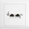 Prise INC 2×RJ45/u 8P sép.EDIZIOdue blanc ITplus 