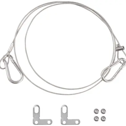 Kit di sicurezza per plafoniera PANEL composto da fune e morsetti 