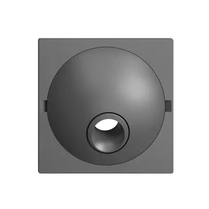 Plaque frontale EDIZIOdue gris foncé pour boîte de raccordement 