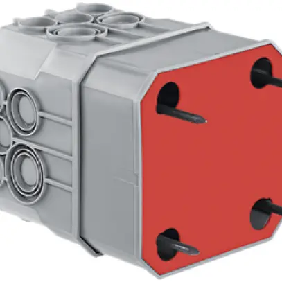 Boîte de dérivation ENC HSB grd.5 115×115×140mm TFC 850°C, 4 clous sans halogène 