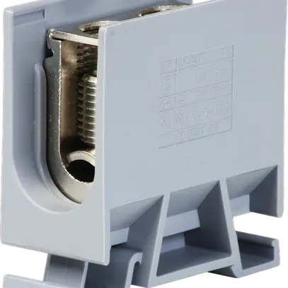 Borne de dérivation Woertz 35…70mm² 192A 800V vis 2×1 rail DIN 35mm gris 