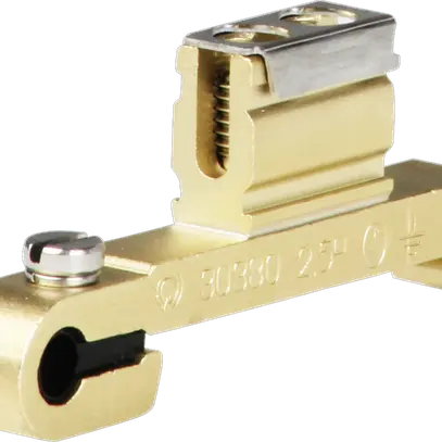 Morsetto di terra componibile Woertz 2.5mm² raccordo a vite 1×1 guida DIN 35mm 