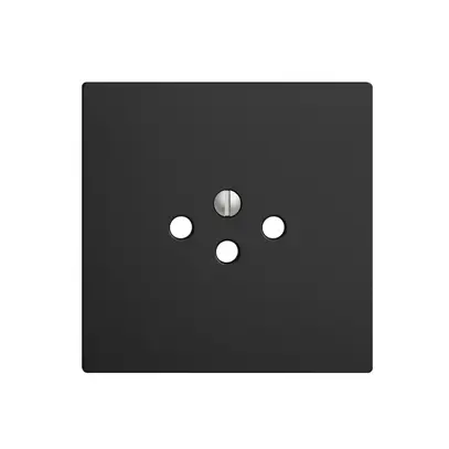 Frontplatte EDIZIOdue T12 schwarz für Steckdose 