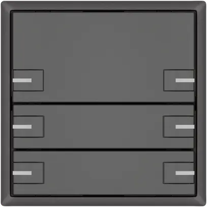 KNX-Taster RGB EDIZIO.liv SNAPFIX® Temperaturfüh.RGB-LED 6×T 1-Tbed.dgu 