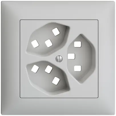 Kit frontale INC EDIZIOdue grigio chiaro 88×88mm 3×T23 