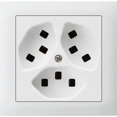 Presa INS kallysto 3×tipo 23 montaggio T scatola INS G3 telaio a innesto bianco 