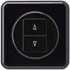 Interrupteur pour stores ENC basico noir avec 2-touches bornes enf. 
