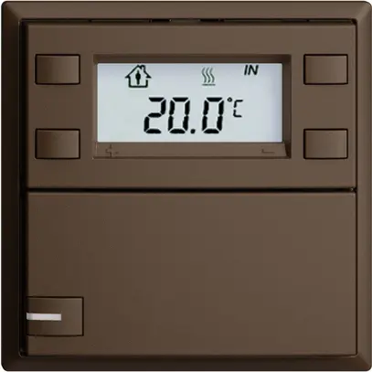 Poussoir RTH ENC KNX 1× EDIZIOdue F coffee, avec LED RGB 