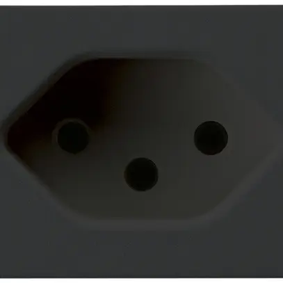 Prise INC FLF Hager type 13 noir avec bornes enfichables avec ressort 