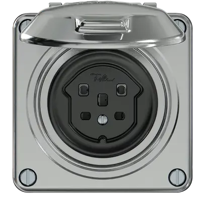 Presa ELEMENT SNAPFIX® 1×tipo 25 16A 440V con coperchio IP55 all 