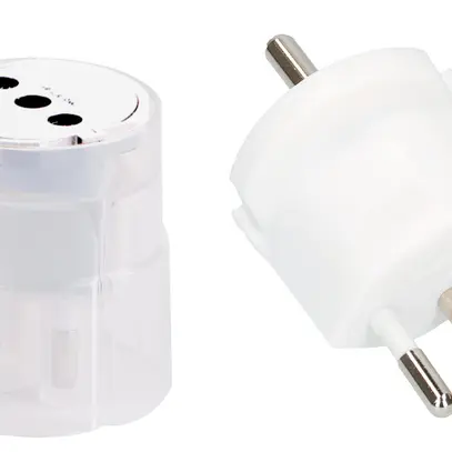 Adattatore fisso MH 3L 10A 230VAC Schuko/T12 CEE7/7-CH T12, bianco 