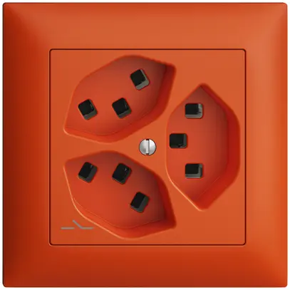 Presa INC 3×T23 Feller EDIZIOdue FMI, 1×separato, morsetti a innesto, arancione 