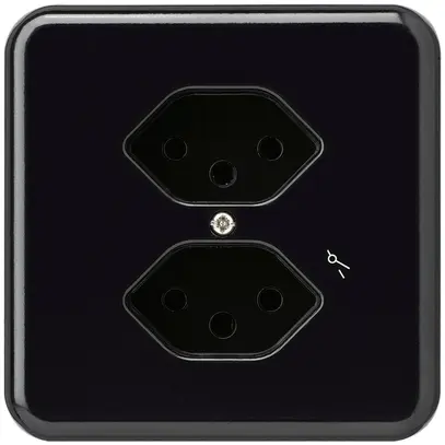 Presa INC basico 2×tipo 13S nero per BOMI 