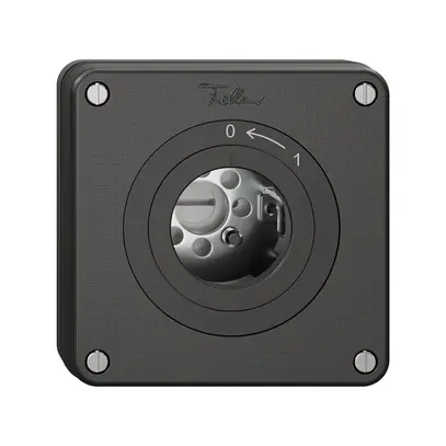 Contatto rotativo NUPU NEVO, senza cilindro, KS, 0<-1, nero 