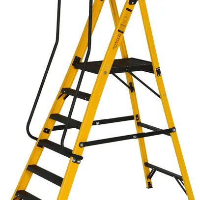 Échelle à plateforme Plica MEGASTEP 6 échelons 2.8m 370×568mm PRV EN131 17kg 