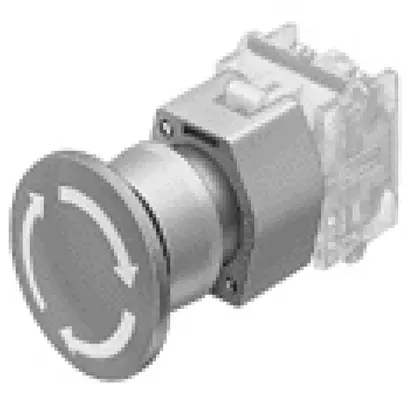 Tasto arresto emergenza INS EAO04 rosso, IP65, anello alluminio 