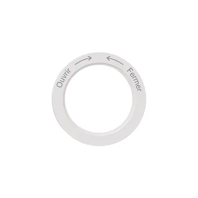 Disque indicateur NEVO, p.interrupteur rotatif, Ouvrir-> <-Fermer, blanc 