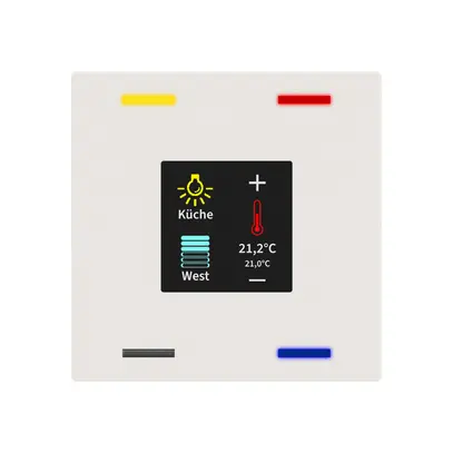 Appareil de contrôle KNX INC MDT BE-TAS60T4.01 4t/4a écran blanc mat 