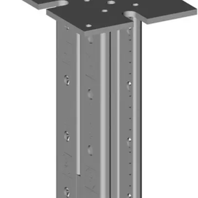 Support double Niedax 1500mm zingué à chaud par immersion 