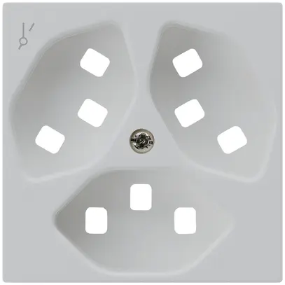 Plaque frontale pour prise Hager kallysto 3×T23 1×S H gris clair 