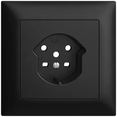 Kit frontal ENC EDIZIOdue noir 88×88mm 1×T15 