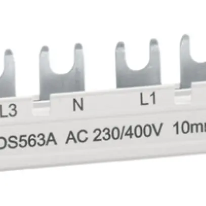 Pettine di raccordo Hager quickconnect 2P 3Ph forca 10mm² 63A 215mm grigio 