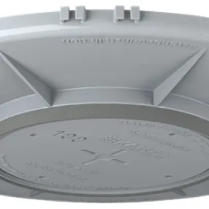 Plaque frontale HaloX 180 pour béton apparent, découpe au plafond Ø100mm 